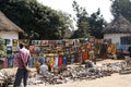 Traditional Market for African Crafts Royalty Free Stock Photo
