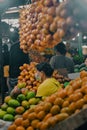 Traditional market in Berastagi area, Indonesia that sells fresh fruit