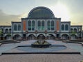 traditional market with modern building concept, inspired by opera house Royalty Free Stock Photo