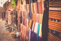 A traditional market in the old city of Essaouira, Morocco Royalty Free Stock Photo