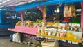 Traditional market in Slawi, Tegal, Central Java. Royalty Free Stock Photo