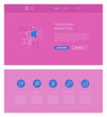 Traditional Marketing design template for websites and ap