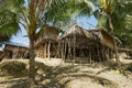 Traditional Marma hill tribe building exterior in Bandarban, Bangladesh. Royalty Free Stock Photo