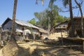 Traditional Marma hill tribe buildings exterior, Bandarban, Bangladesh. Royalty Free Stock Photo