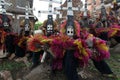 Traditional mask dancers in Dogon Village Mali Royalty Free Stock Photo