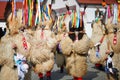 Colorful face of Kurent, Slovenian traditional mask, carnival time