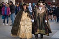 Traditional masked couple Royalty Free Stock Photo