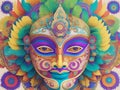 Traditional masks of Sri Lanka designed using Ai