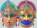 Traditional masks of Sri Lanka designed using Ai