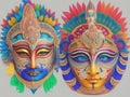 Traditional masks of Sri Lanka designed using Ai