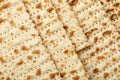 Traditional Matzos as background. Pesach Passover celebration