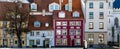 Traditional medieval houses at Livu Square in Old Riga Town, Latvia