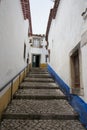 Traditional Medieval Street in Obidos, Portugal