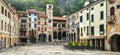 Traditional medieval villages towns of northern Italy - Vittorio Veneto. Veneto province Royalty Free Stock Photo