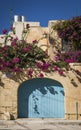 Traditional mediterranean maltese house exterior detail in gozo