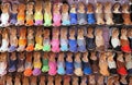 Traditional Menorcan abarca sandals shop display