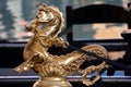 Traditional Metal Decoration In The Form Of A Seahorse On Board A Gondola - Venice, Italy