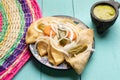 Mexican basket tacos called Canasta Royalty Free Stock Photo