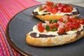 Traditional Mexican Breakfast of Molletes
