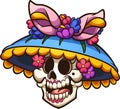 Traditional Mexican catrina head