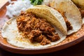 Mexican chilorio tacos