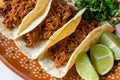 Mexican chilorio tacos