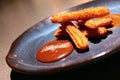 Traditional Mexican churros dessert