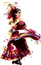 Traditional mexican dancer.. Vector illustration decorative design