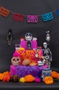 Traditional Mexican Day of the dead offering altar Royalty Free Stock Photo