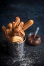 Traditional Mexican dessert churros Royalty Free Stock Photo