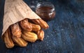 Traditional Mexican dessert churros Royalty Free Stock Photo