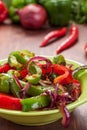 Traditional Mexican Fajita Peppers in a bowl Royalty Free Stock Photo