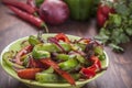 Traditional Mexican fajita peppers Royalty Free Stock Photo