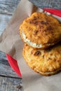 Mexican fried gorditas with chicharron