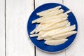 Mexican jicama cutted on white background