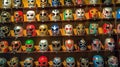 Traditional Mexican Lucha Libre wrestling masks in a shop in Mexico City. Generative AI