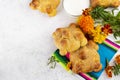 Traditional mexican pan de muertos Royalty Free Stock Photo