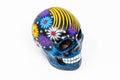 Traditional Mexican Patterned Ceramic Day of the Dead Skull