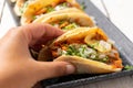 Mexican pork tacos called Al pastor