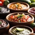 Traditional mexican salsas Royalty Free Stock Photo