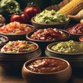 Traditional mexican salsas Royalty Free Stock Photo