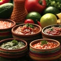 Traditional mexican salsas Royalty Free Stock Photo