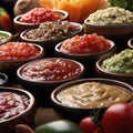 Traditional mexican salsas Royalty Free Stock Photo