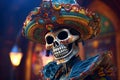 Traditional Mexican Skeleton Puppet Display