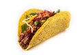 Traditional Mexican tacos with meat and vegetables Royalty Free Stock Photo