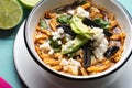 Mexican tortilla soup also called Azteca Royalty Free Stock Photo