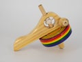 Hand painted wooden trompo toy