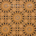 Traditional Middle Eastern golden pattern. Islamic ornamental Persian motif. Geometric Arabic textured background.