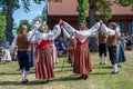 Traditional Midsummer celebration in Sweden Royalty Free Stock Photo