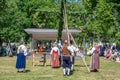 Traditional Midsummer celebration in Sweden Royalty Free Stock Photo
